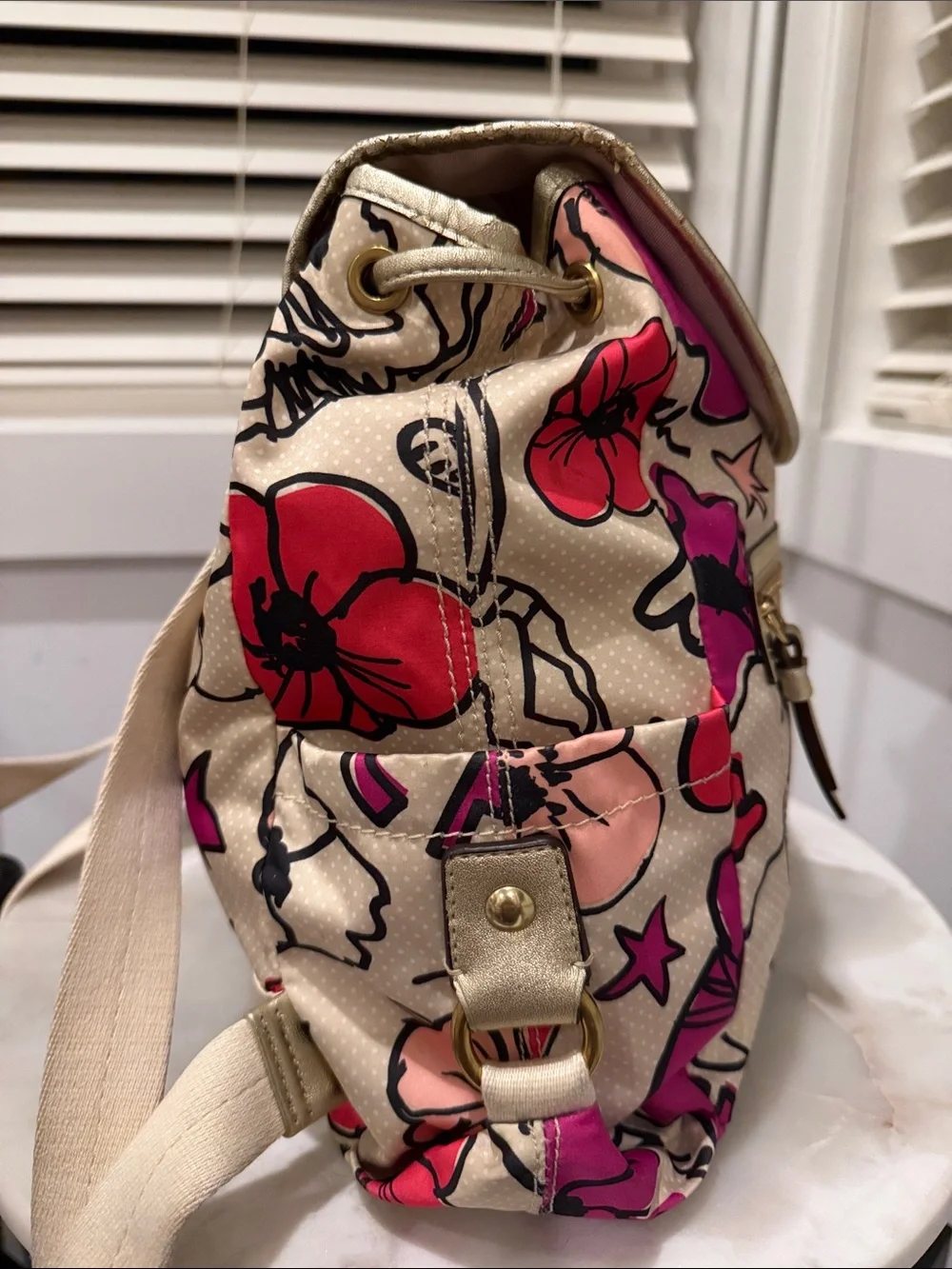 Coach Poppy Y2K Kyra Floral Graffiti Backpack